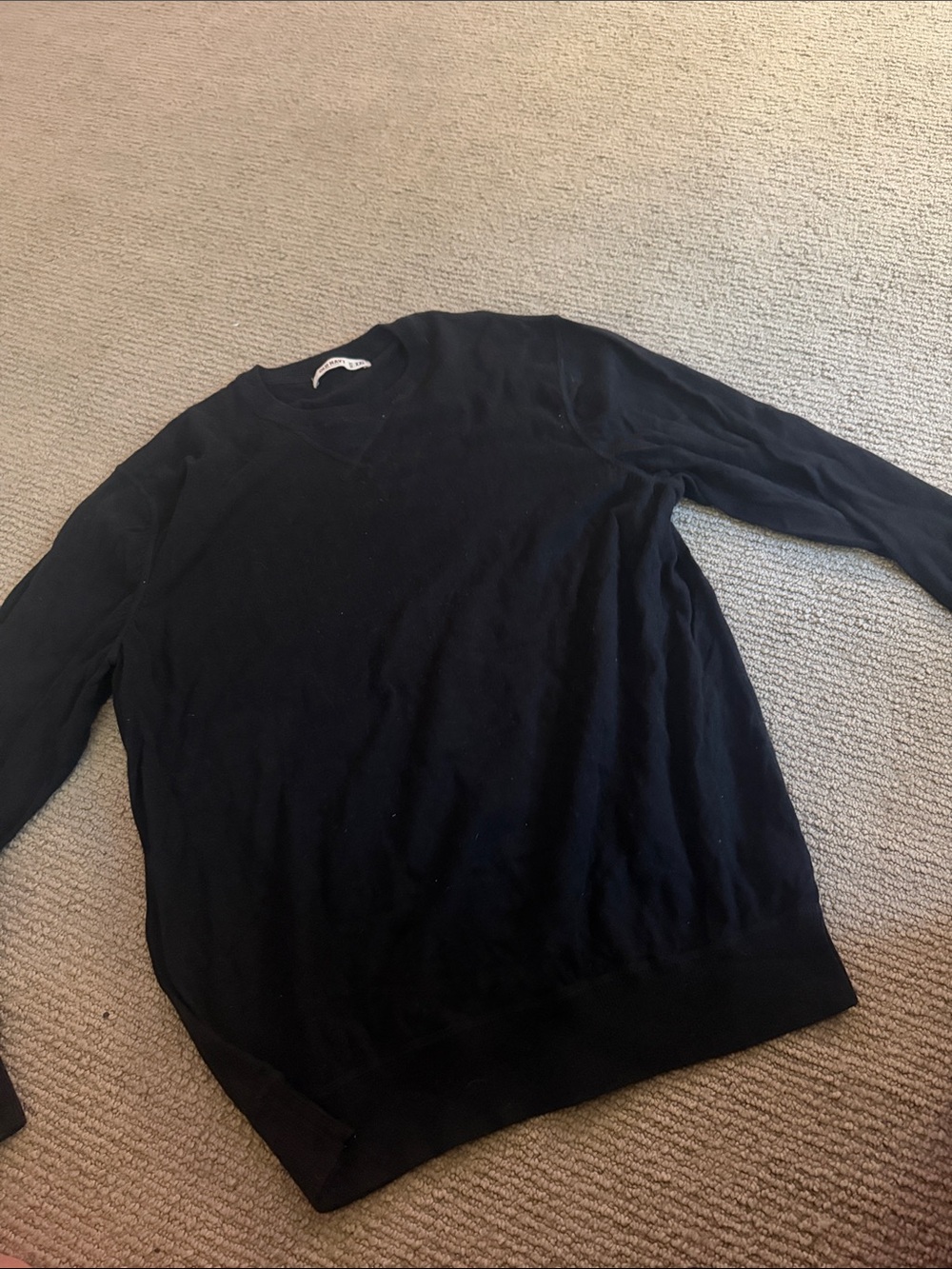 Old Navy Black Crewneck Sweater - Men's Solid Knit